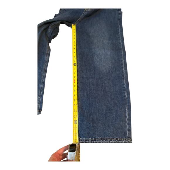 Uniq by Litz Women’s Button Fly Dark Wash Wide Leg Hi Waist Size L W30 Jeans - Picture 8 of 9